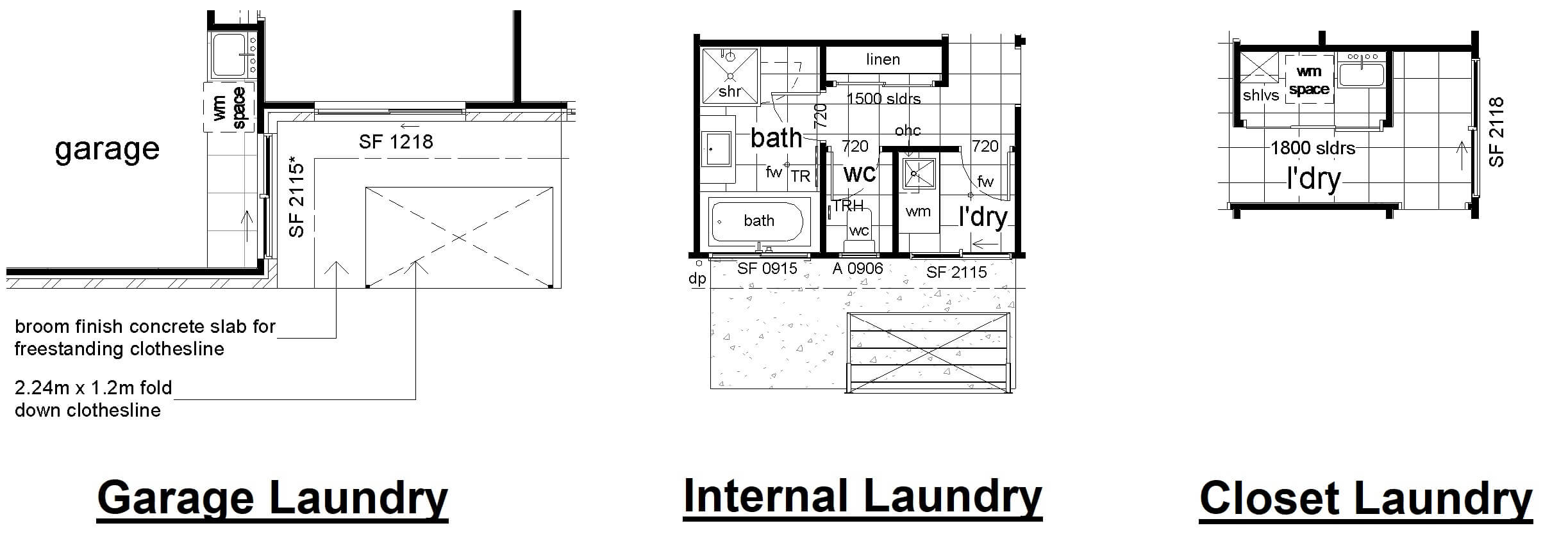 Laundry Layouts - Hinterland Design Co